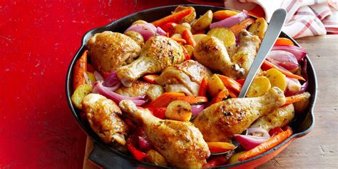 skillet-roasted-chicken-potatoes-and-peppers image