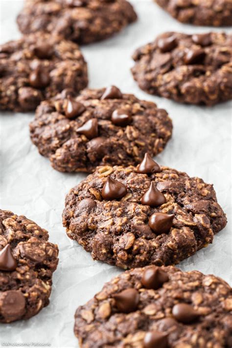 double-chocolate-oatmeal-cookies-wholesome image