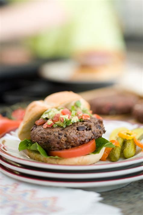 beef-and-black-bean-burgers-relish image