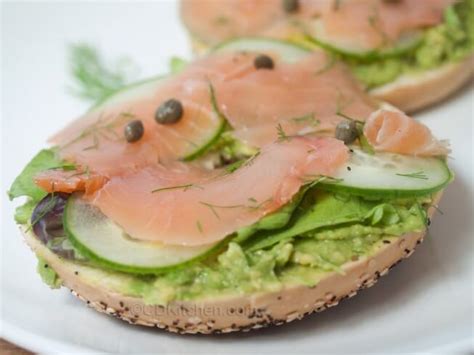avocado-and-salmon-bagels-recipe-cdkitchencom image