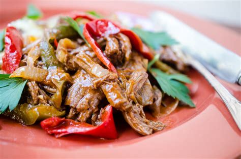 braised-flank-steak-with-peppers-and-onions-virginia image