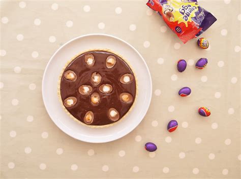 easy-peasy-5-ingredient-creme-egg-chocolate-tart image