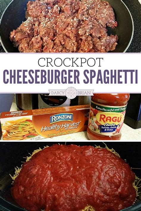 easy-crockpot-cheeseburger-spaghetti image