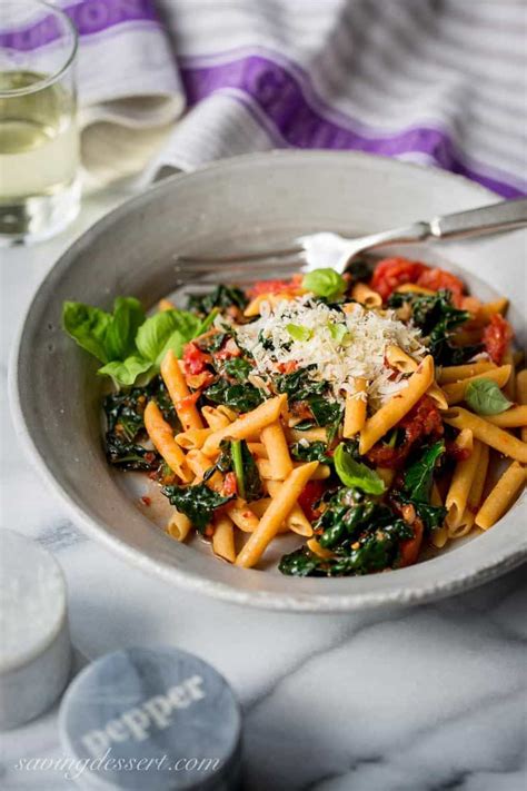 spicy-pomodoro-sauce-with-kale-penne-saving image
