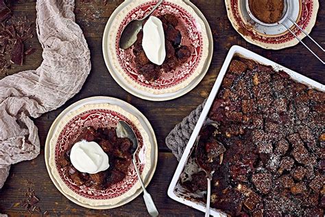 dark-chocolate-bread-pudding-recipe-king-arthur image