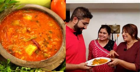 lakshmi-nairs-easy-pressure-cooker-sambar-food image