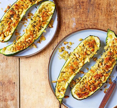 stuffed-baked-courgettes-with-garlic-herb-crumbs image