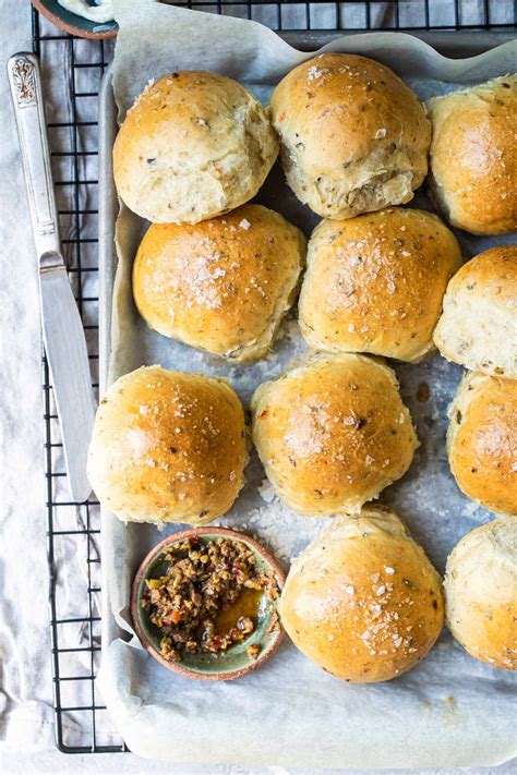 soft-baked-olive-bread-rolls-with-flaky-sea-salt image