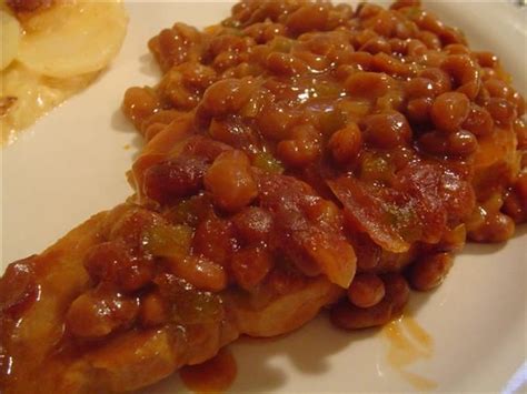 easy-oven-baked-beans-and-pork-chops image