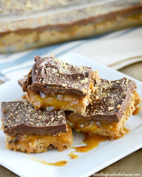 no-bake-chocolate-peanut-butter-caramel-bars image