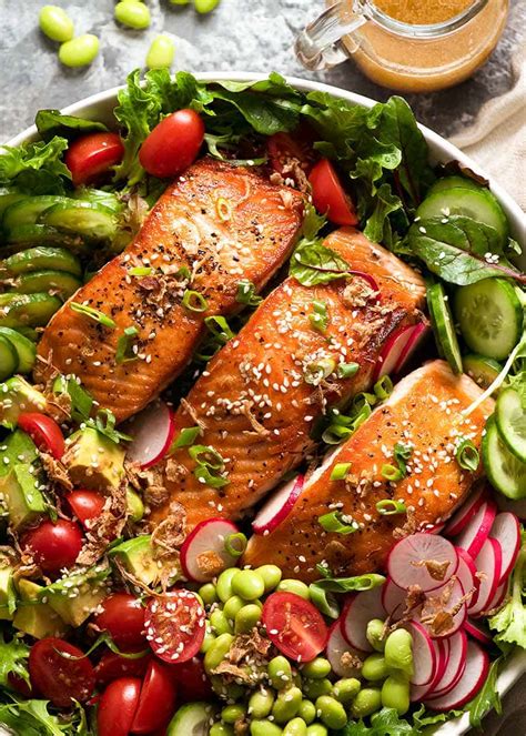 salmon-salad-with-asian-ginger-sesame image