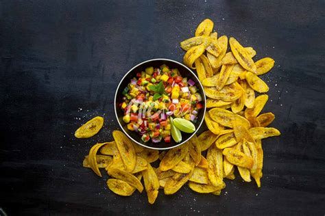 plantain-chips-with-tropical-fruit-salsa-recipe-mic-food image