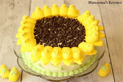 peeps-sunflower-cake-a-yellow-cake-mix image