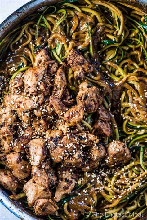 spicy-sesame-chicken-zoodles-the-endless-meal image