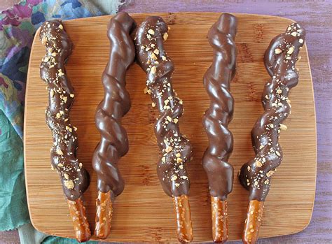 caramel-wrapped-pretzel-rods-recipe-the-spruce-eats image