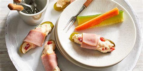 cheesy-ham-pickle-wraps-recipe-eatingwell image