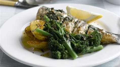 baked-sea-bass-with-tenderstem-broccoli-rosemary image
