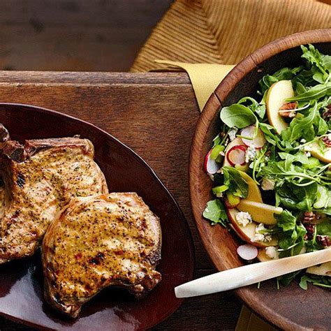 dijon-pork-chops-with-apple-salad-better-homes image