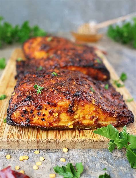 easy-sweet-spicy-air-fryer-salmon-recipe-savory-spin image