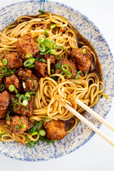 crispy-pork-with-saucy-spicy-noodles-simply-delicious image