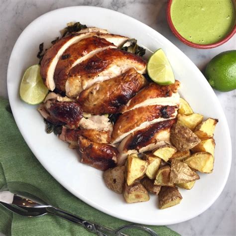 peruvian-roasted-chicken-with-spicy-cilantro-sauce image