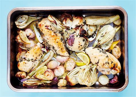 one-pan-meal-roasted-chicken-with-fennel-food image