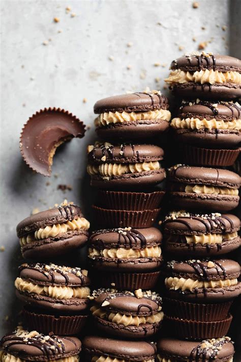 chocolate-peanut-butter-macarons-broma-bakery image