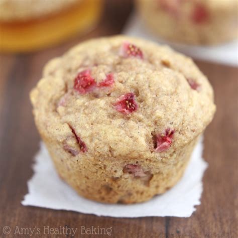 healthy-strawberry-banana-muffins-amys-healthy image