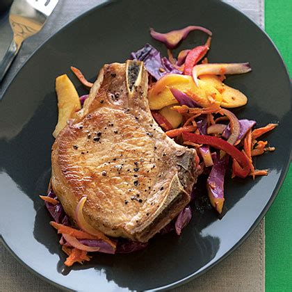 pork-chops-with-warm-cabbage-slaw-recipe-sunset image