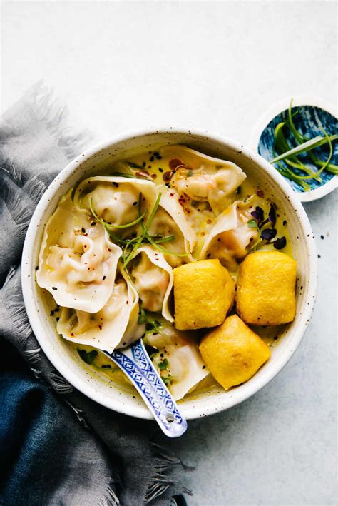 tofu-wontons-with-yellow-curry-broth-healthy image