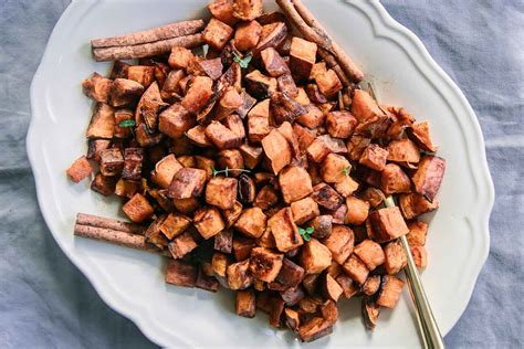 maple-cinnamon-roasted-sweet-potatoes-fork-in-the image