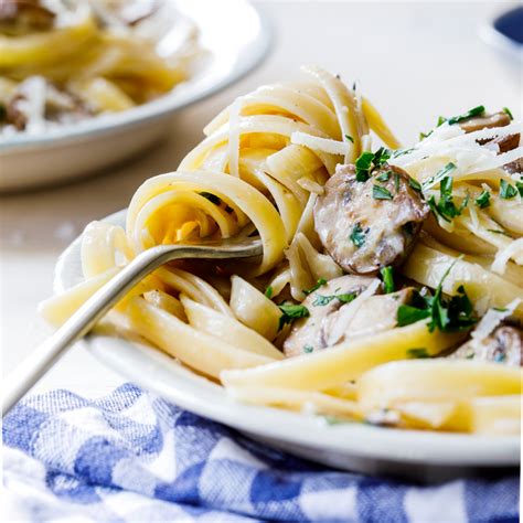 easy-creamy-lemon-garlic-mushroom-pasta-simply image
