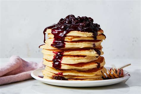 masa-harina-pancakes-with-blueberry-sauce image