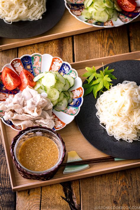 pork-shabu-shabu-and-cold-somen-with-sesame-miso image
