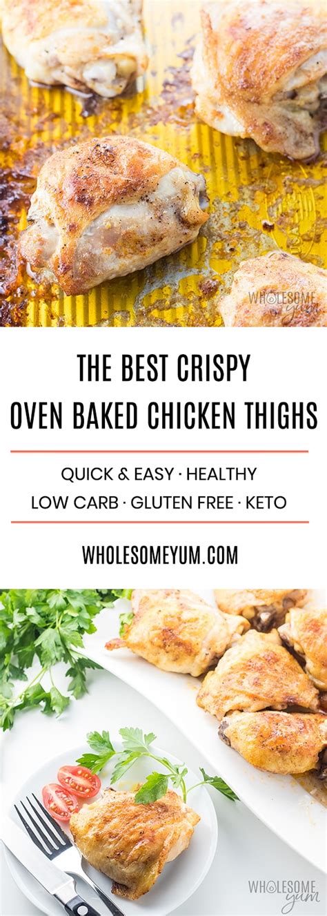 crispy-oven-baked-chicken-thighs-easy-wholesome image