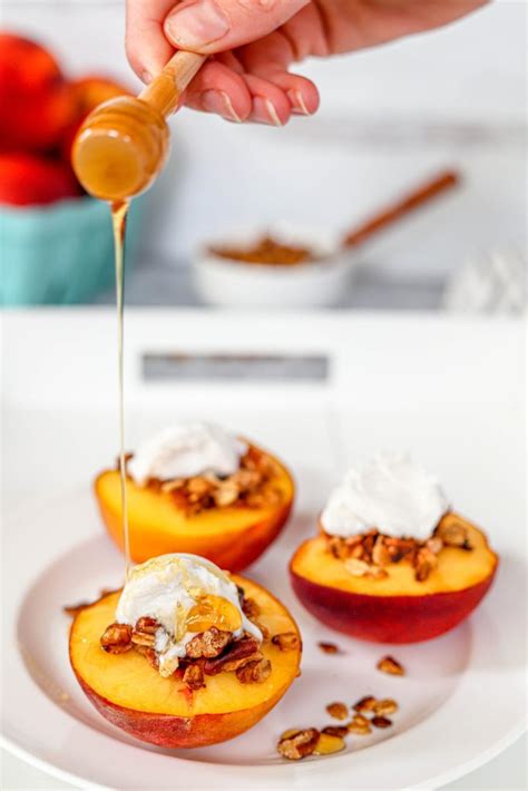 easy-low-carb-peach-crisp-honest-grub-honest-foodie image