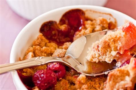 apple-and-raspberry-crumble-delicious-everyday image