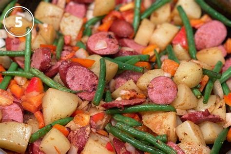 sausage-green-bean-and-potato-skillet-delicious-by image