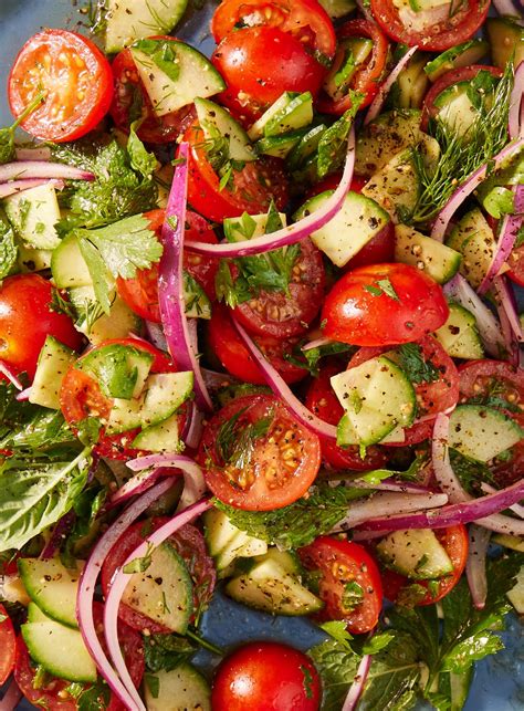 best-cucumber-tomato-and-onion-salad-recipe-delish image