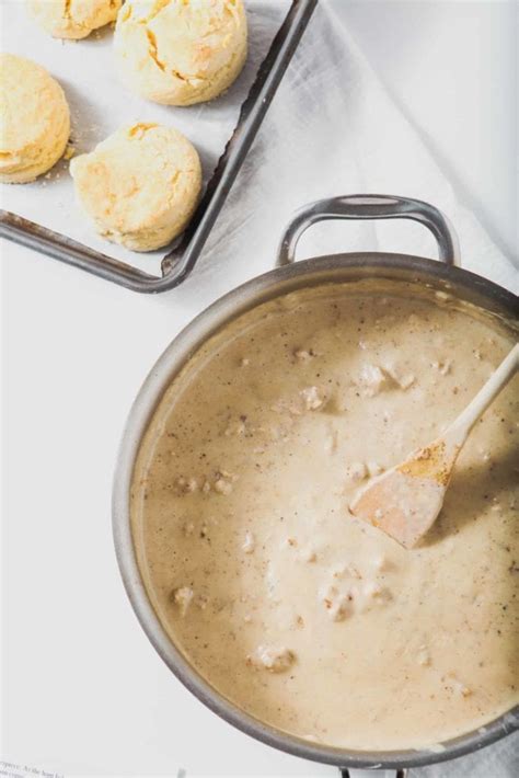 homemade-biscuits-and-gravy-cream-biscuits-with-white image