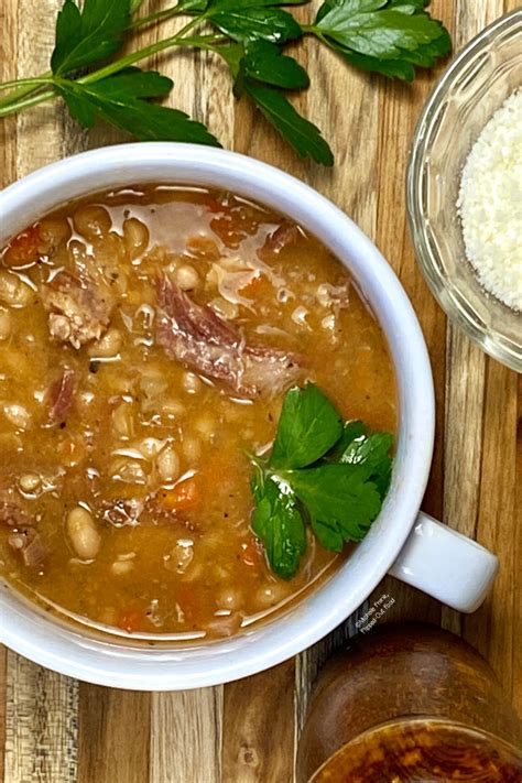 instant-pot-ham-and-bean-soup-flipped-out-food image