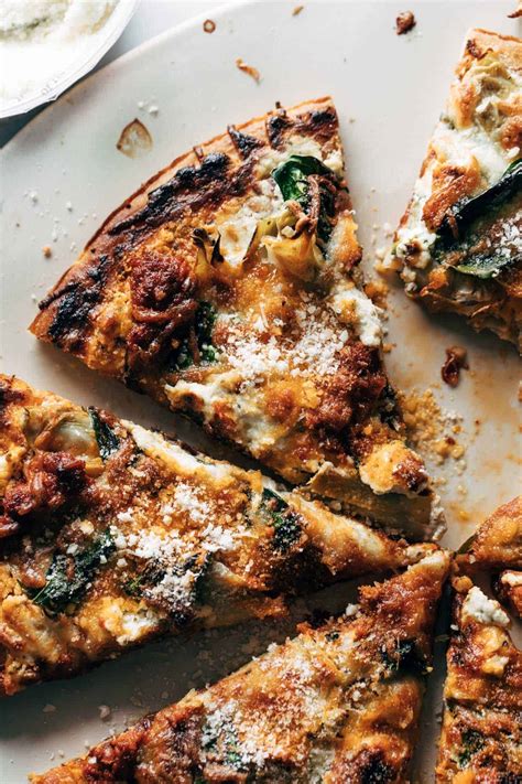 the-absolute-easiest-spinach-and-artichoke-pizza image