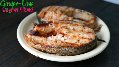 easy-marinade-recipe-ginger-lime-salmon-steaks image