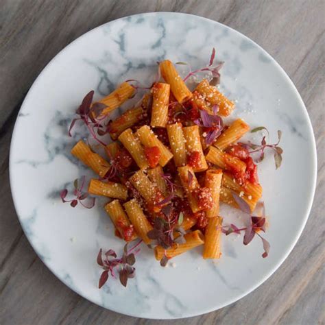 rigatoni-with-tomato-and-amaranth-recipe-barilla image