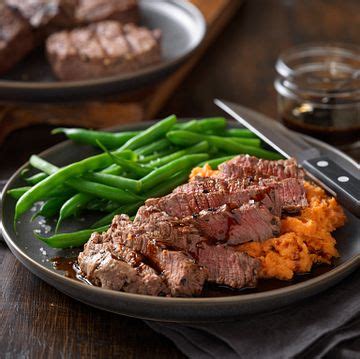 espresso-bourbon-steaks-with-mashed-sweet-potatoes image