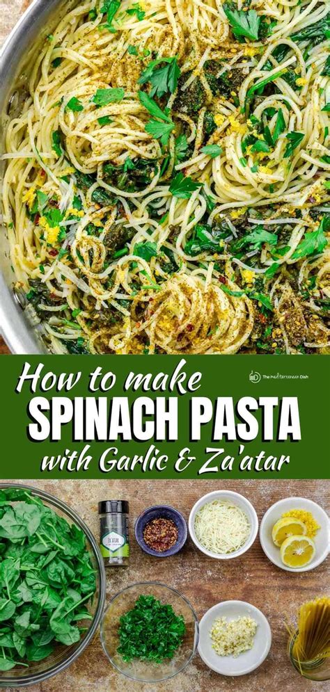 zaatar-garlic-spinach-pasta-the-mediterranean-dish image
