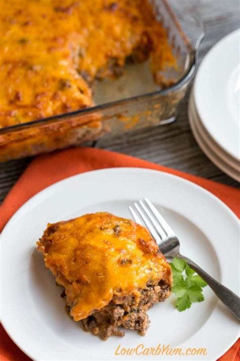 keto-cheeseburger-casserole-with-bacon-low-carb-yum image