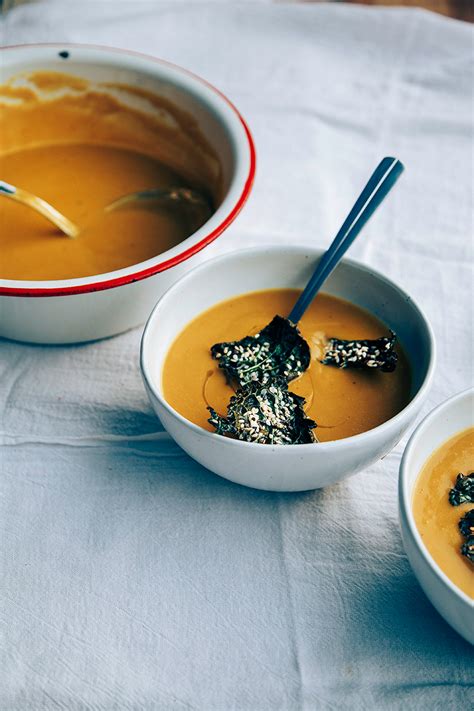 creamy-vegan-kabocha-squash-and-chestnut-soup image