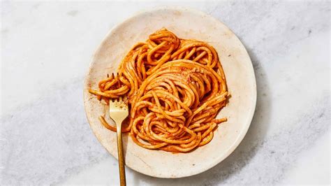 red-pesto-pasta-recipe-bon-apptit image