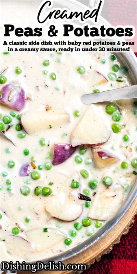 creamed-peas-and-potatoes-dishing-delish image
